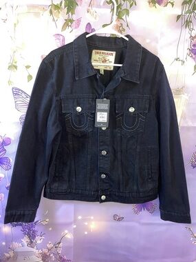 True Religion Men’s Black Denim Jean Jacket